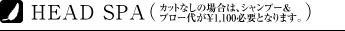 HEAD SPA（カットなしの場合は、シャンプー＆ブロー代が¥1,000必要となります。）